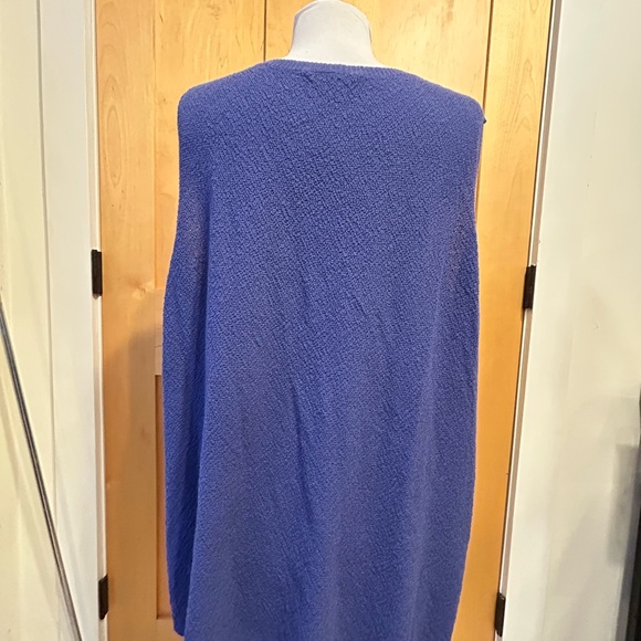 Eileen Fisher Blue 3X Sweater Set Cardigan Shell - Picture 6 of 16